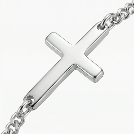 Silver Cross Bracelet