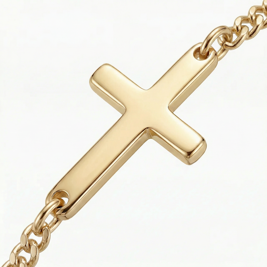 Gold Cross Bracelet