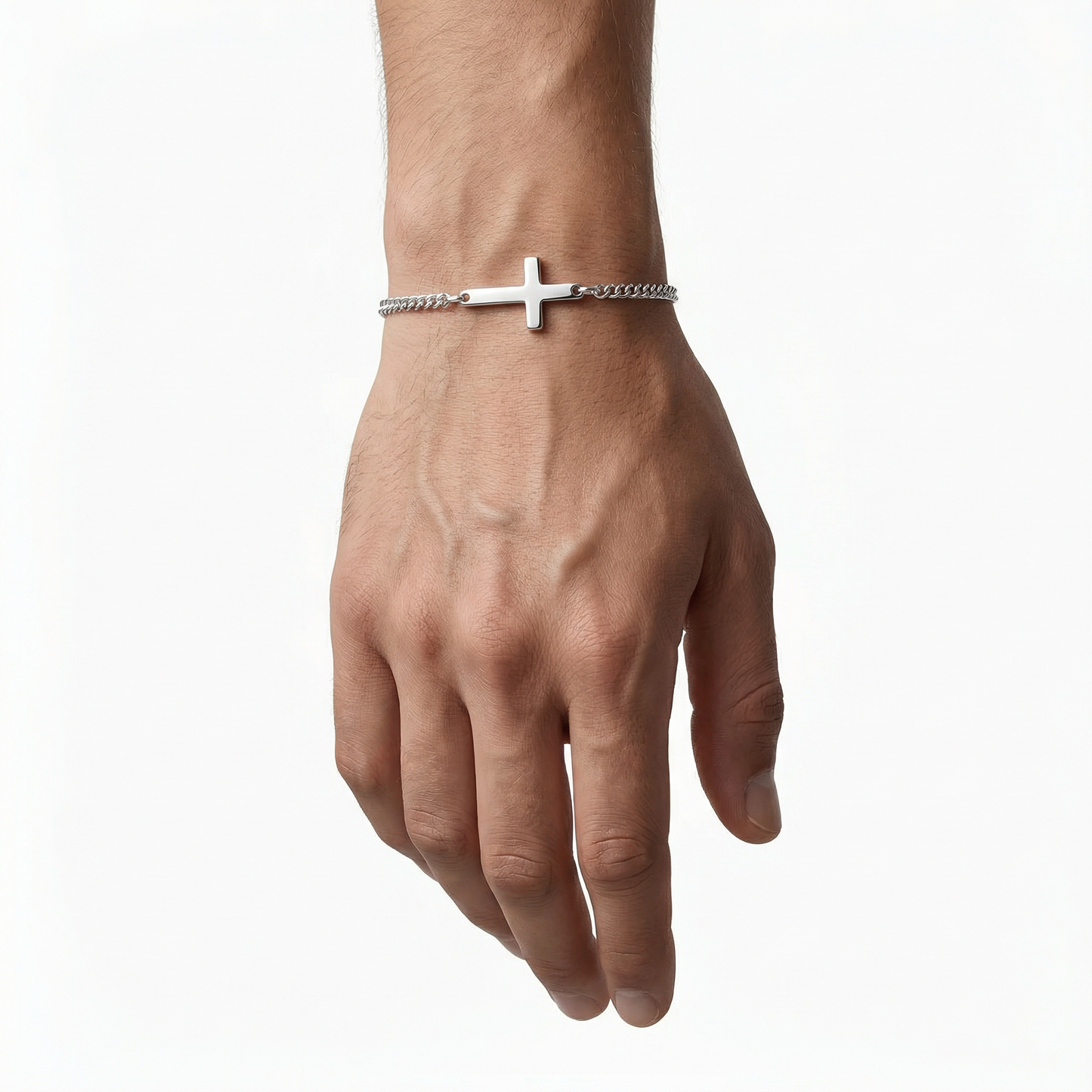 Silver Cross Bracelet