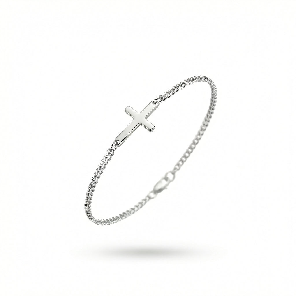Silver Cross Bracelet
