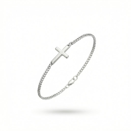 Silver Cross Bracelet