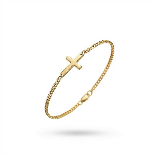 Gold Cross Bracelet